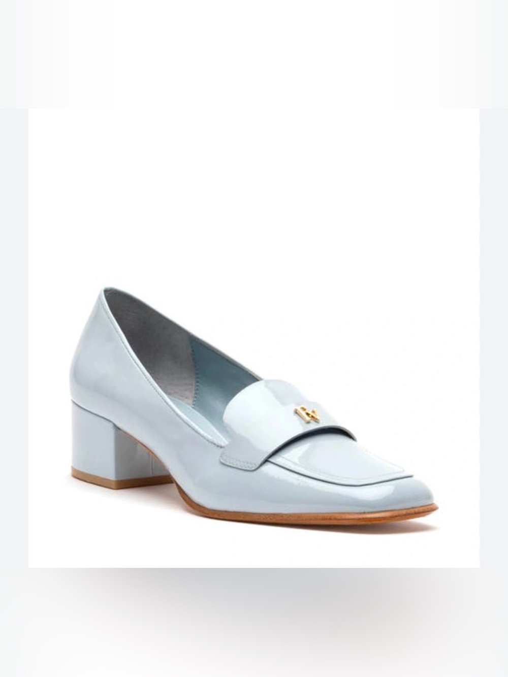 NEW Frances Valentine Twiggy Patent Loafer Light Blue size 8